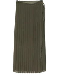 Ami Paris - High-Waisted Pleated Maxi Skirt - Lyst