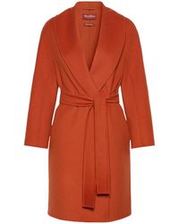 Max Mara - Mstestremo Belted Shawl-Collar Coat - Lyst