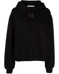 Alexander Wang - T By Logo Printed Drawstring Hoodie - Lyst