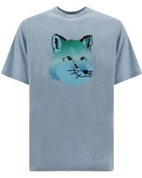 Maison Kitsuné - Maison Kitsuné Graphic Printed Crewneck T-Shirt - Lyst