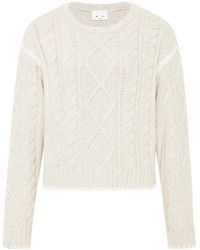The Upside - Xanthe Cable-Knit Crew-Neck Sweater - Lyst