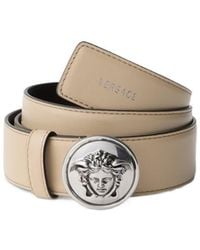 Versace - Medusa Buckle Leather Belt - Lyst