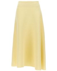 Jil Sander - High-Waist A-Line Midi Skirt - Lyst