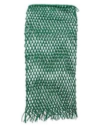 Frankie Shop - Nelaya Macramé Leather Midi Skirt - Lyst