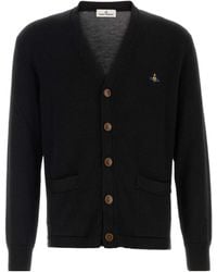 Vivienne Westwood - Orb-Embroidered Wool Cardigan - Lyst