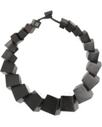 Monies - Aether Geometric Wood Necklace - Lyst