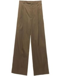 Carven - Pleated-Front Cotton Trousers - Lyst