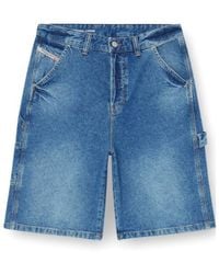 DIESEL - Utility Denim Shorts - Lyst