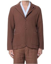 Lardini - Textured Two-Button Blazer - Lyst