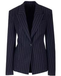 The Attico - The Single Breasted Striped Tailored Blazer - Lyst