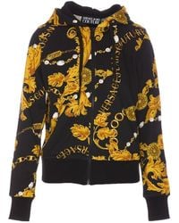 Versace Jeans Couture - Logo Couture-Print Cotton Hoodie - Lyst
