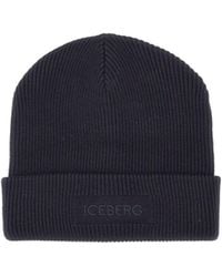 Iceberg - Logo-Embroidered Knitted Beanie Hat - Lyst