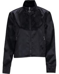 CASABLANCA - Logo-Pattern Zipped Bomber Jacket - Lyst