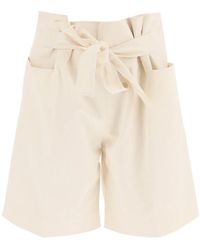 TOTEME - Totême Tie-Waist Bermuda Shorts - Lyst