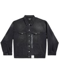 Balenciaga - Collared Button-Up Denim Jacket - Lyst