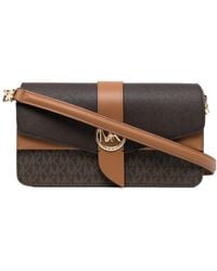 MICHAEL Michael Kors - Monogram Print Shoulder Bag - Lyst