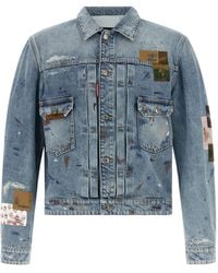 DSquared² - Rebel Patchwork Denim Jacket - Lyst