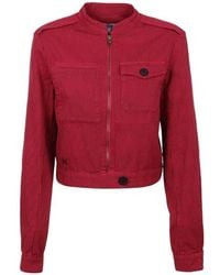 KENZO - Cropped Denim Jacket - Lyst