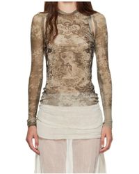 Jean Paul Gaultier - The Médaillon Sleeves Top - Lyst