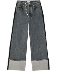 Ganni - Double Fly Baggy Jeans - Lyst
