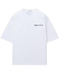 McQueen - Logo Printed Oversized T-Shirt - Lyst