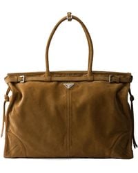Prada - Bonnie Suede Tote Bag - Lyst