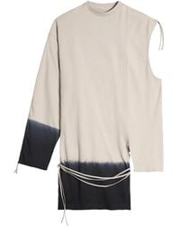 Y-3 - Dip Dye Cinched Drape T-Shirt - Lyst