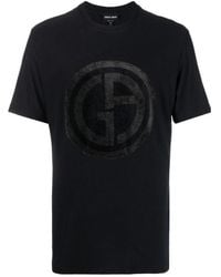 Giorgio Armani - Flocked T-Shirt - Lyst