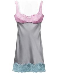 Versace - Lace-Trim Slip Dress - Lyst