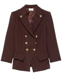 Elisabetta Franchi - Double-Breasted Blazer - Lyst
