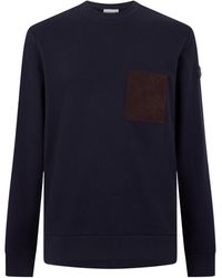 Moncler - Crew Neck Long Sleeve Sweatshirt - Lyst