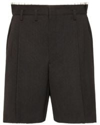 Maison Margiela - Pleated Tailored Shorts - Lyst