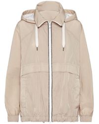 Brunello Cucinelli - Lightweight Zipped Hooded Drawstring Jacket - Lyst