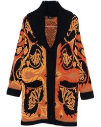 Etro - Floral-Pattern Knitted Cardigan - Lyst