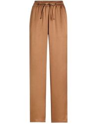 Dolce & Gabbana - Elastic Waist Satin Pants - Lyst