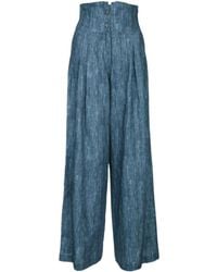 ERMANNO FIRENZE - High-Waist Wide-Leg Pants - Lyst