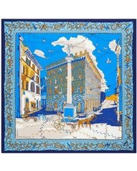 Ferragamo - Palazzo Spini Feroni Print Silk Foulard - Lyst