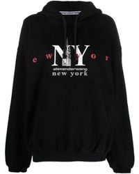 Alexander Wang - Logo Embroidered Hoodie - Lyst