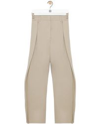 Loewe - Pleated Wide Leg Trousers - Lyst