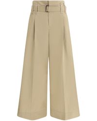 Brunello Cucinelli - Belted Trousers - Lyst