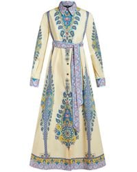Etro - Paisley Printed A-Line Midi Shirt Dress - Lyst