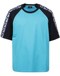 Fendi - Logo Tape Crewneck T-Shirt - Lyst