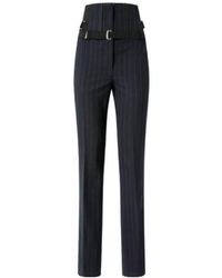 Pinko - Striped Belted Trousers - Lyst