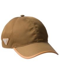 Prada - Logo-Plaque Curved Peak Baseball Cap - Lyst