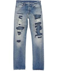 Acne Studios - Mended Distressed Denim Jeans - Lyst