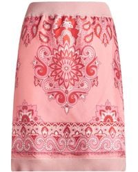 Etro - Paisley Printed Mini Knitted Skirt - Lyst