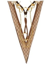 Gucci - Gg Supreme Horsebit Printed Scarf-Style Belt - Lyst