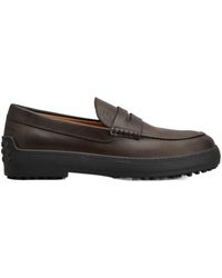 Tod's - Gommino Leather Moccasins - Lyst
