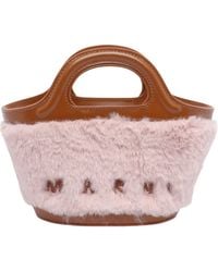 Marni - Tropicalia Micro Bag With Faux Fur Trim - Lyst