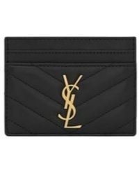 Saint Laurent - Cassandre Matelassé Card Case - Lyst